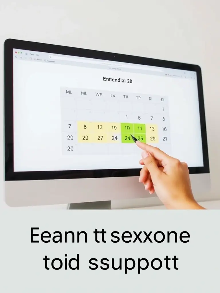 A calendar view highlighting a 30-day extension period, symbolizing extended support and guidance.