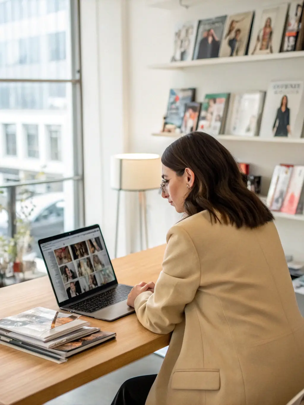 A consultant in a professional setting, reviewing a candidate's profile and providing constructive feedback, with a focus on career advancement in the tech industry.