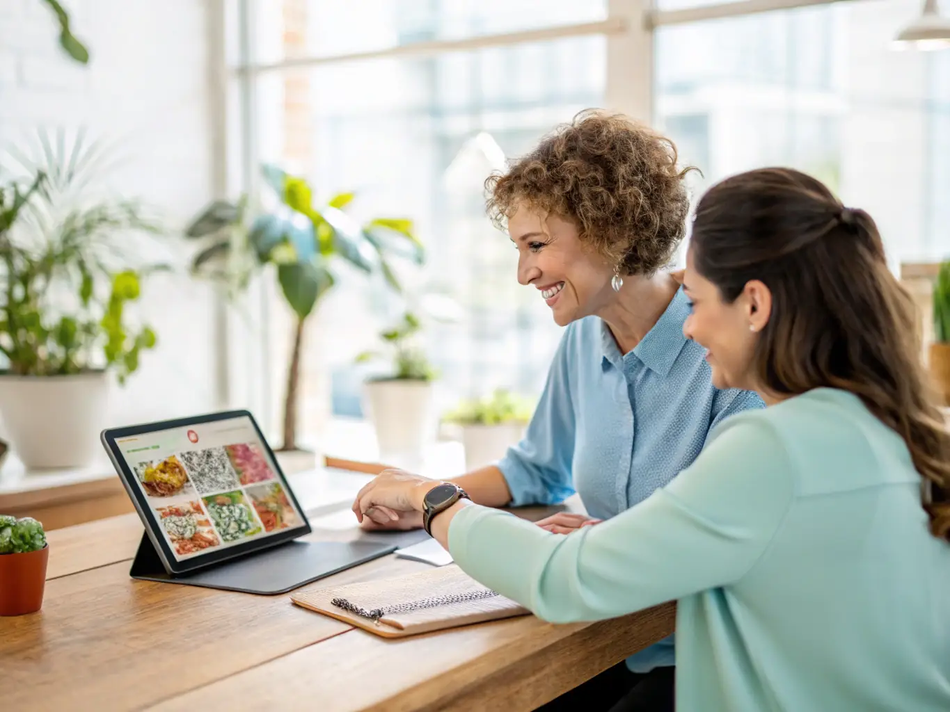 A personalized action plan outlining specific steps and resources for achieving career goals, displayed on a digital tablet.